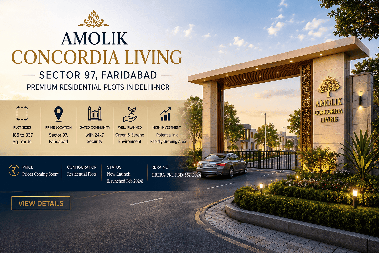 Amolik Concordia Living Sector 97 Faridabad - Residential Plots