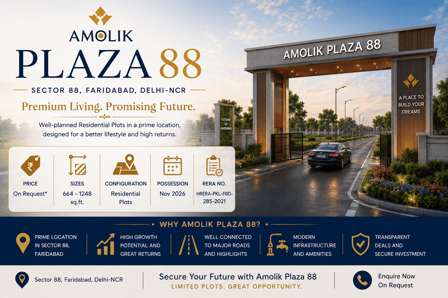 Amolik Plaza 88 Sector 88 Faridabad - Premium Residential Plots